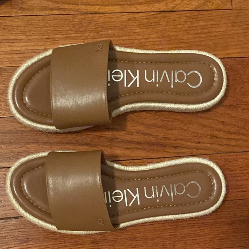 Calvin Klein braided sandals size 6